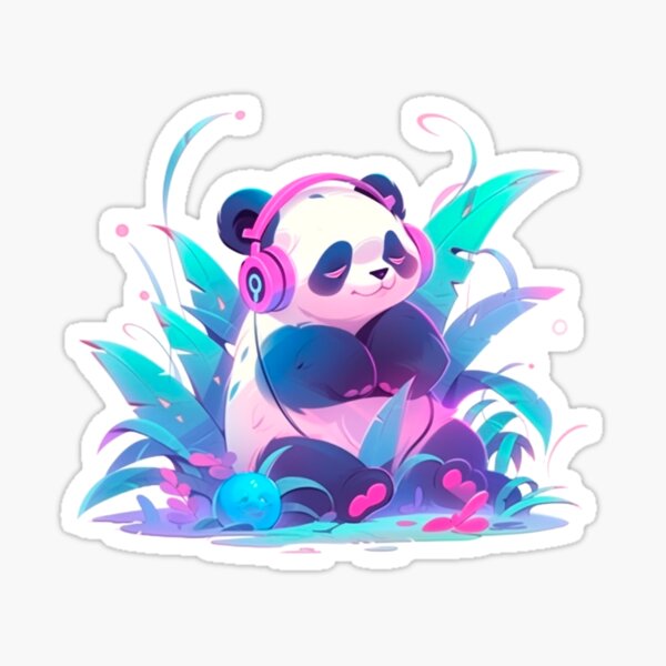 Kawaii panda with headphone by Kiutimood on Dribbble