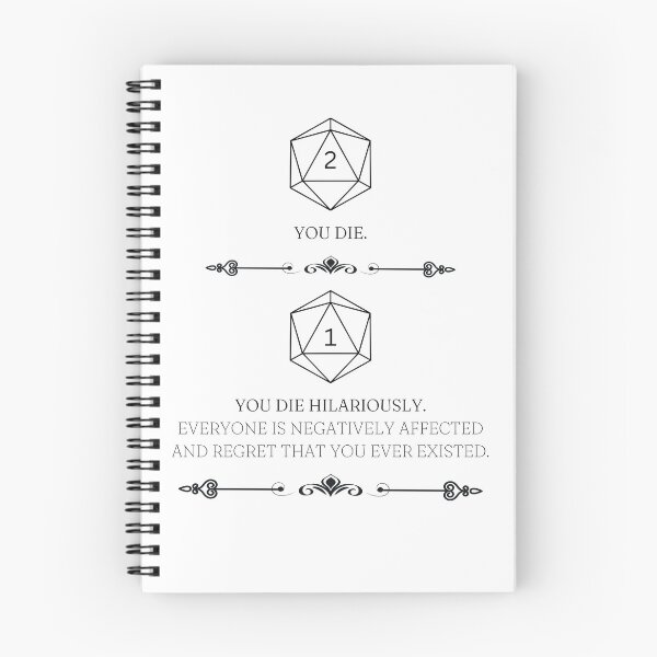 Item preview, DnD Shirt - Nat 1 You Die Hilariously designed and sold by Norcalprint.