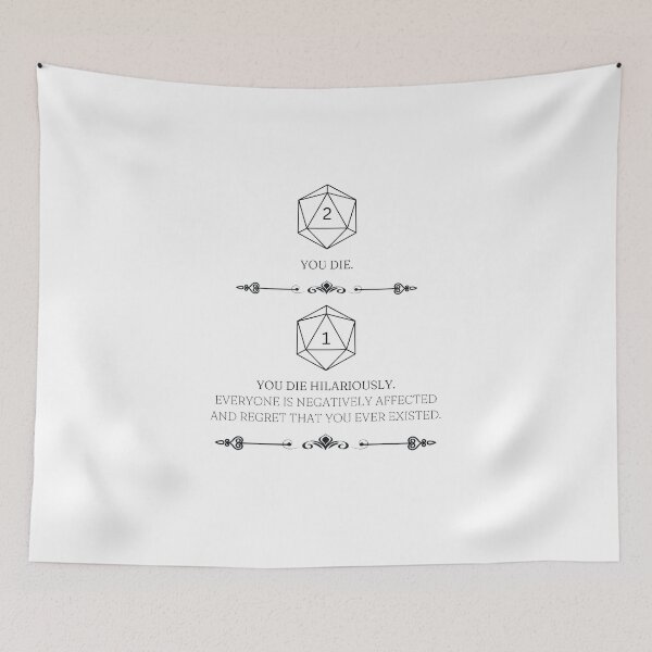Item preview, DnD Shirt - Nat 1 You Die Hilariously designed and sold by Norcalprint.