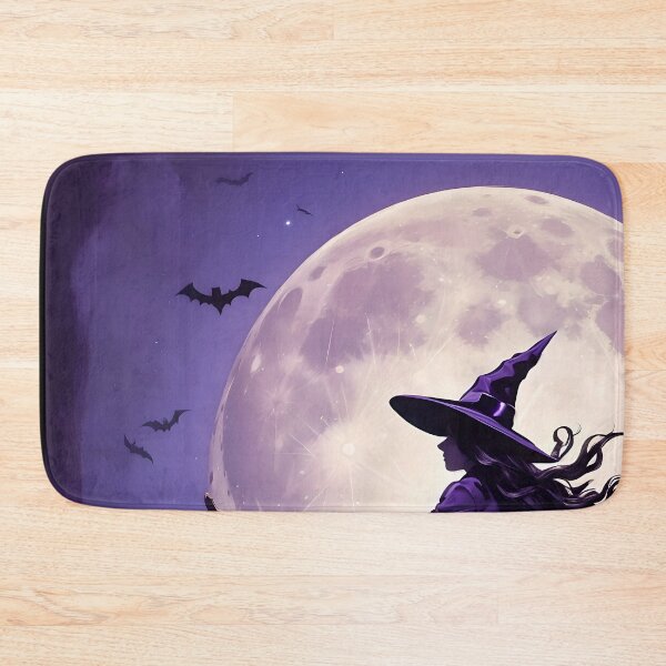 Item preview, Vintage Nighttime Witch on a Broom designed and sold by ElLocoMus.