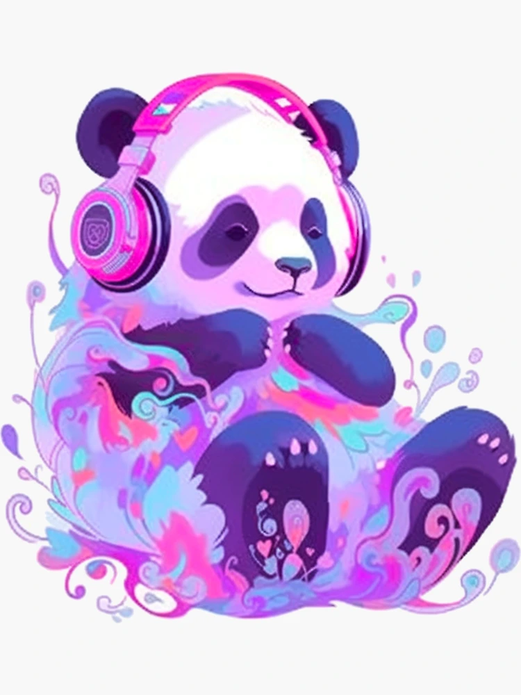 Kawaii panda with headphone by Kiutimood on Dribbble