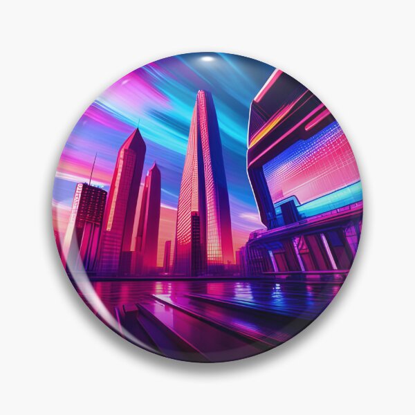 Item preview, City Under Neon Clouds designed and sold by Ink Art Design.