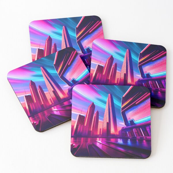 Item preview, City Under Neon Clouds designed and sold by Ink Art Design.