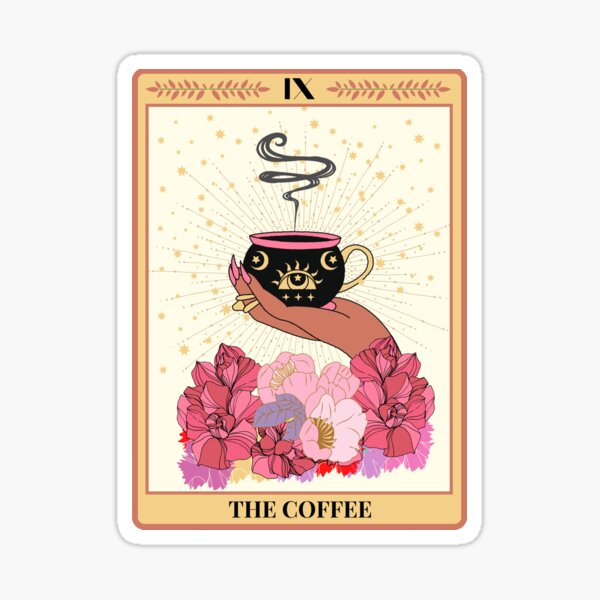 Wine Tarot Card Holigraphic Sticker, The Iced Coffee Tarot Card Sticker for  outdoor indoor use – Resisdentz