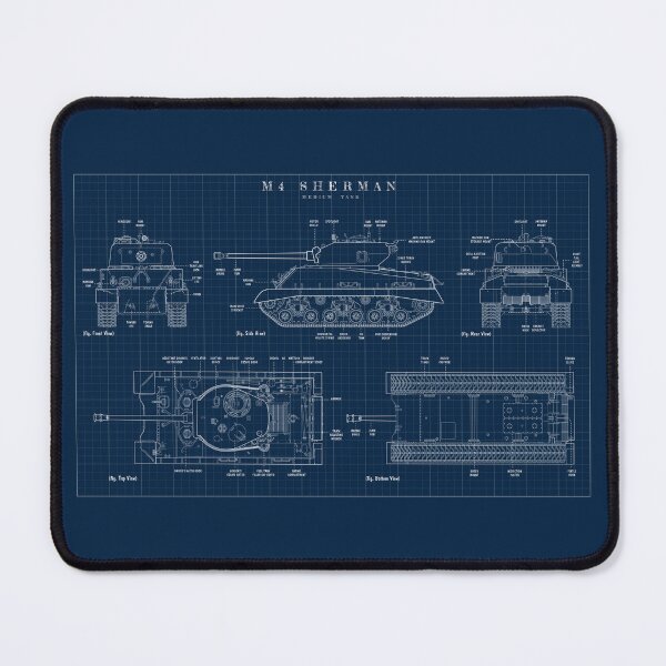 Item preview, M4 SHERMAN Medium Tank (Navy Blueprint) designed and sold by BGALAXY.