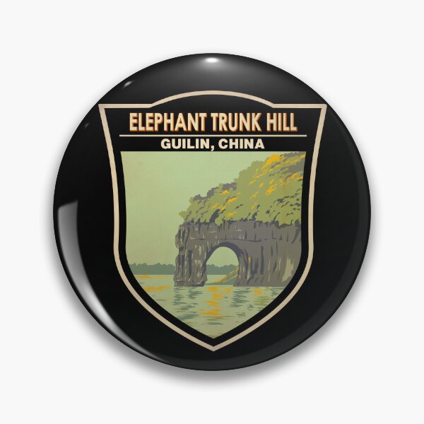 Item preview, Elephant Trunk Hill China Badge designed and sold by KrisSidDesigns.