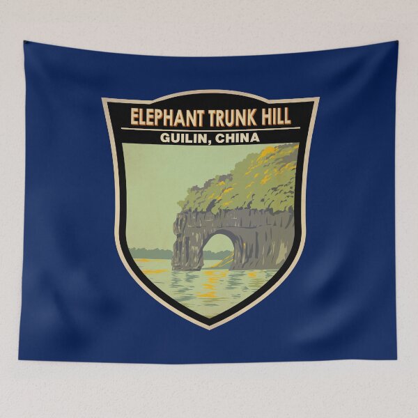 Item preview, Elephant Trunk Hill China Badge designed and sold by KrisSidDesigns.