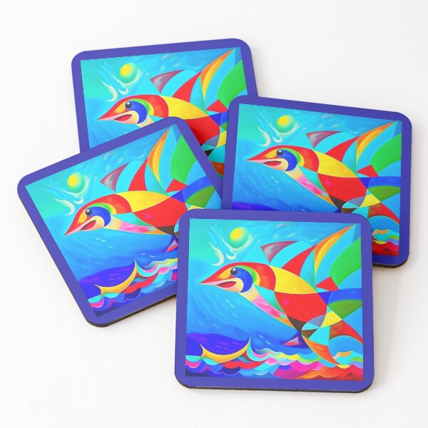 Item preview, A cheerful dolphin in the sea, playing in the rays of the sun designed and sold by Natalia-Vlad.