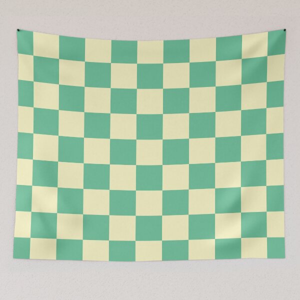Item preview, Retro Checkerboard Pattern, Green and yellow designed and sold by BlossomNote.