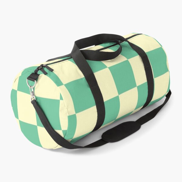 Aperçu de l'œuvre Damier rétro, vert et jaune créée et vendue par BlossomNote.