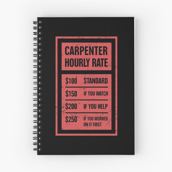 Item preview, Funny Carpenter Hourly Rate designed and sold by Jam Jar.