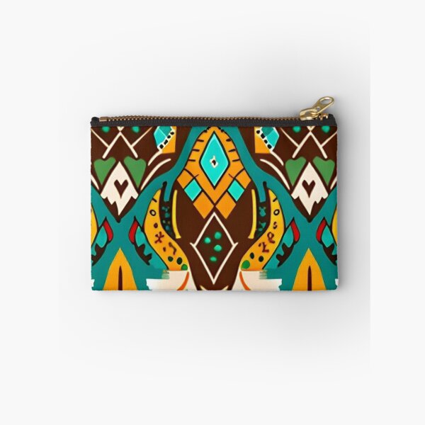 Item preview, Abstract Buffalo: Stunning Brown, Yellow and Teal Green Colors with Striking Design designed and sold by steph5477.