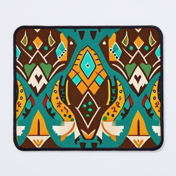 Item preview, Abstract Buffalo: Stunning Brown, Yellow and Teal Green Colors with Striking Design designed and sold by steph5477.