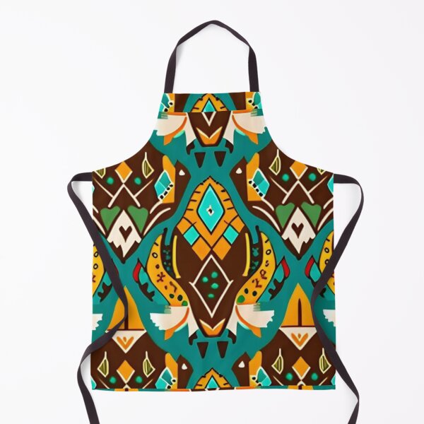 Item preview, Abstract Buffalo: Stunning Brown, Yellow and Teal Green Colors with Striking Design designed and sold by steph5477.