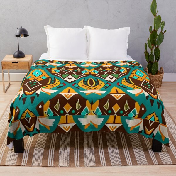 Item preview, Abstract Buffalo: Stunning Brown, Yellow and Teal Green Colors with Striking Design designed and sold by steph5477.