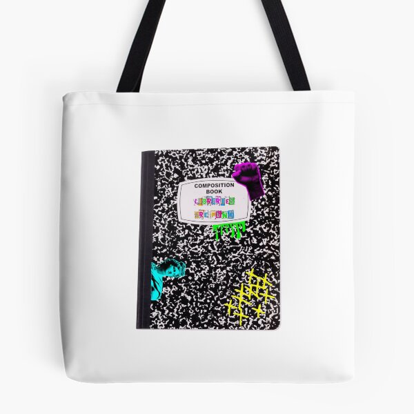 Item preview, Libraries are punk - composition book designed and sold by BitofLiz.