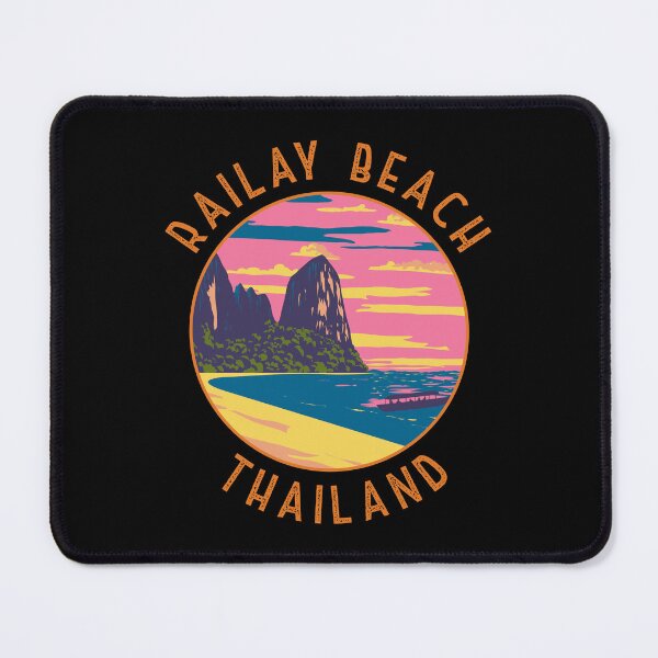 Item preview, Railay Beach Thailand Retro Distressed Circle designed and sold by KrisSidDesigns.