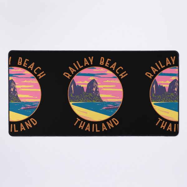 Item preview, Railay Beach Thailand Retro Distressed Circle designed and sold by KrisSidDesigns.