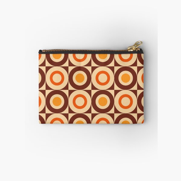 Item preview, 70s Retro Vintage Style Geometric Design Brown Orange Yellow and Beige designed and sold by tonymagnerart.