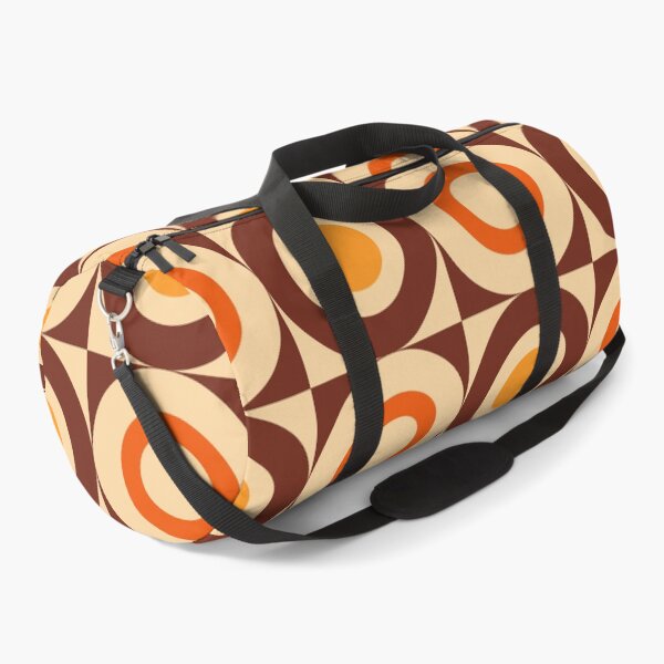 Item preview, 70s Retro Vintage Style Geometric Design Brown Orange Yellow and Beige designed and sold by tonymagnerart.