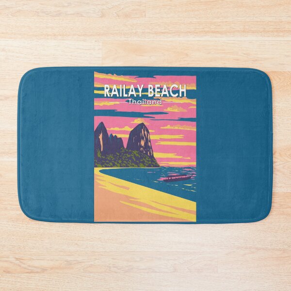 Item preview, Railay Beach Thailand Travel Art Vintage designed and sold by KrisSidDesigns.