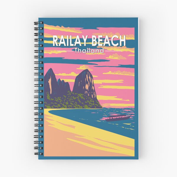 Item preview, Railay Beach Thailand Travel Art Vintage designed and sold by KrisSidDesigns.