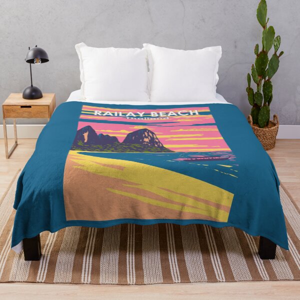 Item preview, Railay Beach Thailand Travel Art Vintage designed and sold by KrisSidDesigns.