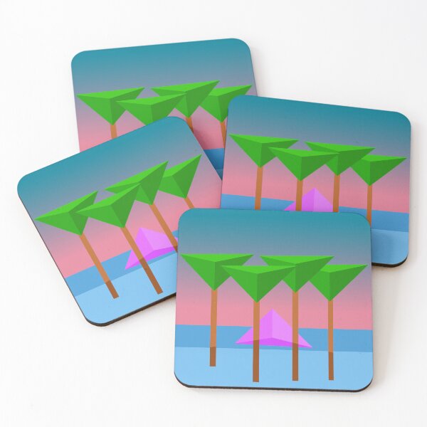 Item preview, Abstract Illustration - Surreal Vaporwave Beach designed and sold by MusicArtAndGrind.
