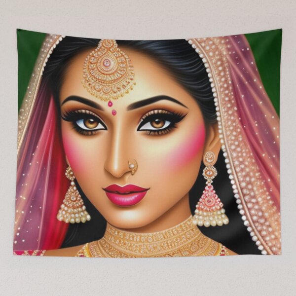 Item preview, Desi bride 3d textured art  designed and sold by Roxburylane.