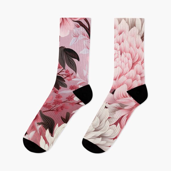 Item preview, Whispering Petals II: Ethereal Pink and Silver Floral Delicacy designed and sold by OurBarcode.
