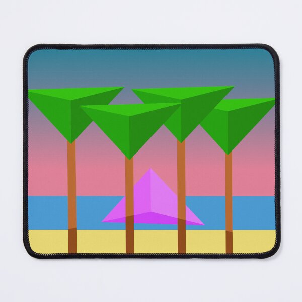Item preview, Abstract Geometric Illustration - Vaporwave Beach designed and sold by MusicArtAndGrind.