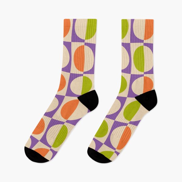 Item preview, 70s Retro Vintage Style Geometric Design in Orange Purple and Green designed and sold by tonymagnerart.