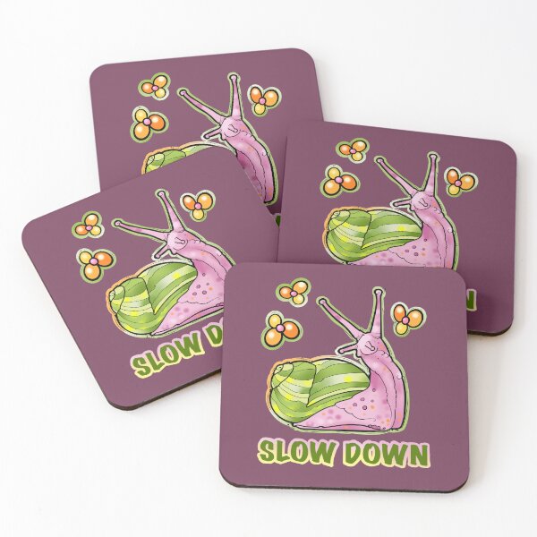 Item preview, Slow down, cute snail and flowers design designed and sold by weilertsen.