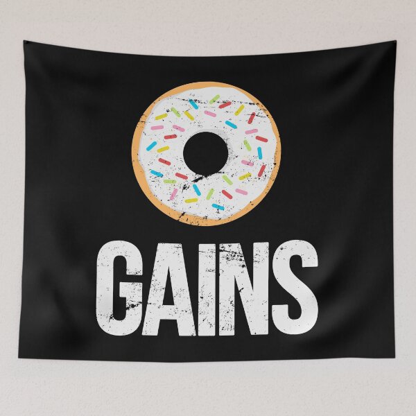 Item preview, Donut Gains T-Shirt, Funny Doughnut Workout Hooded Sweatshirt designed and sold by 14thFloor.