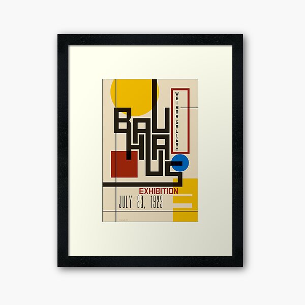 Affiche Bauhaus I Impression encadrée