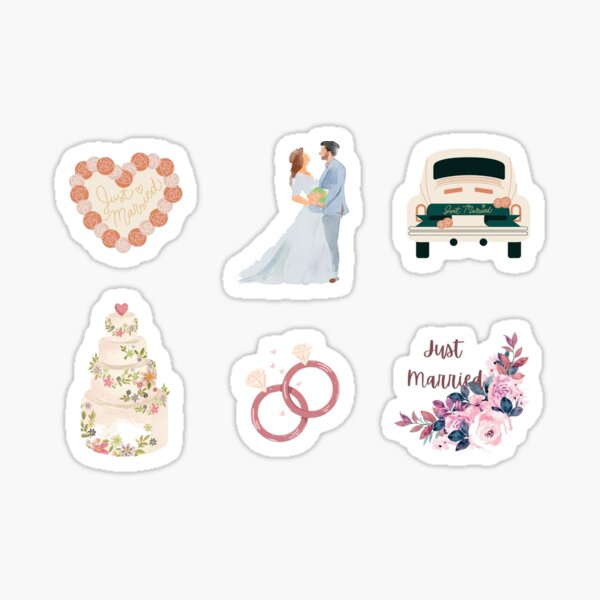 Item preview, Cute Wedding Stickers for Envelopes and Scrapbooking  designed and sold by julyperson.