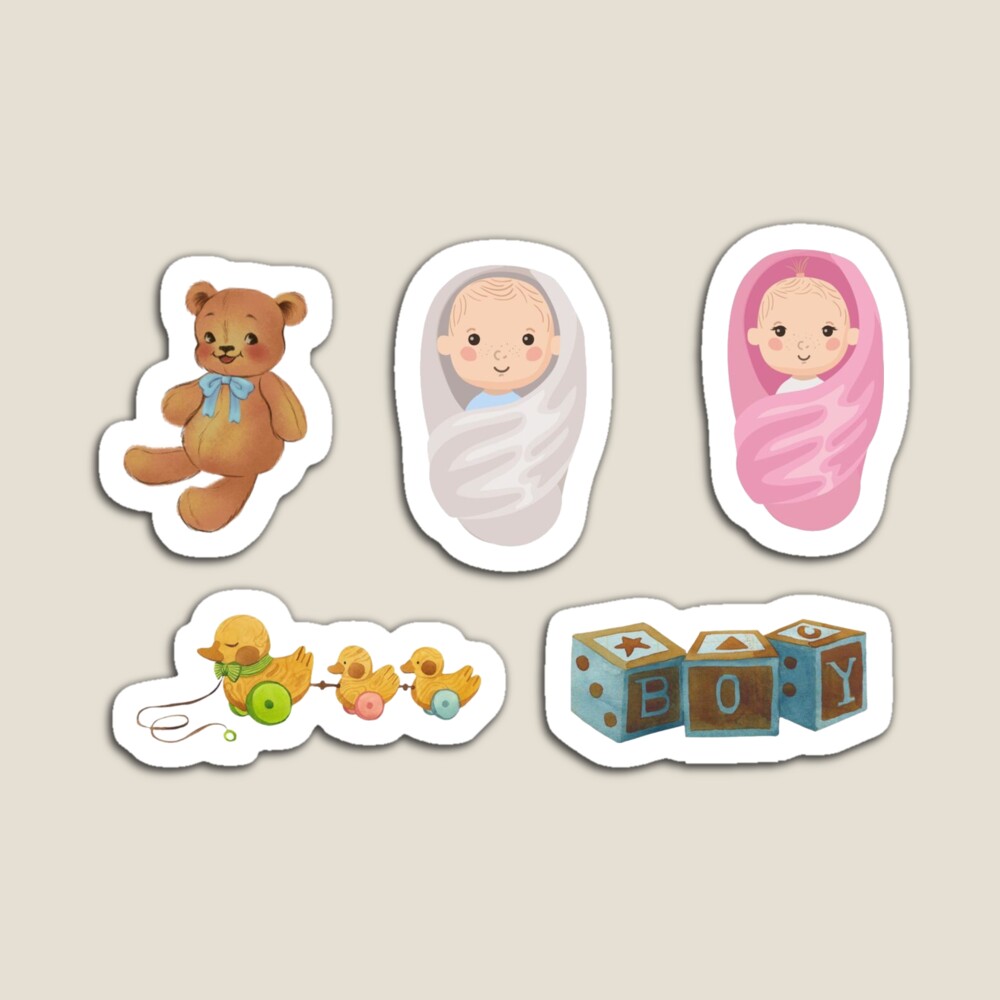 Baby Shower Stickers or Envelopes and Scrapbooking  Sticker for Sale by  julyperson