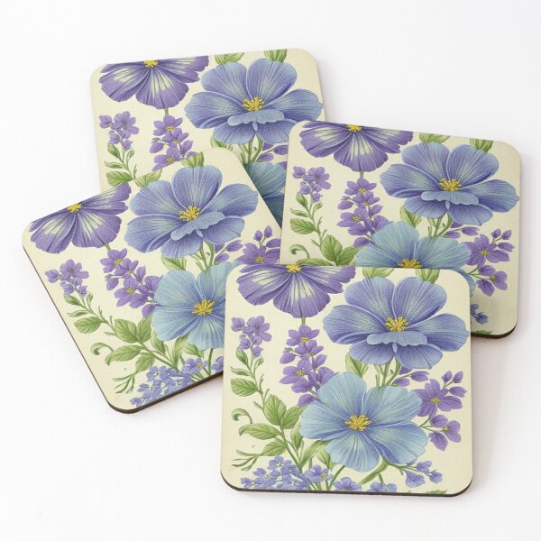 Item preview, blue violet flowers pattern designed and sold by Luciano da Silva Barbosa.