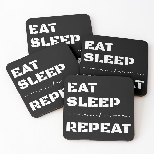 Item preview, Eat Sleep Morse Code Repeat designed and sold by AnnSign.