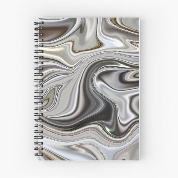 Item preview, Shinny silver liquid paint marble pattern designed and sold by 1Celery.
