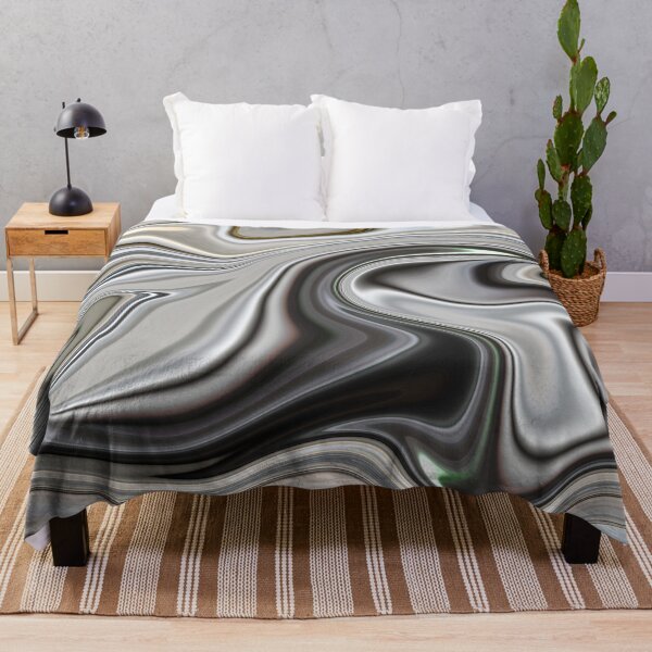 Item preview, Shinny silver liquid paint marble pattern designed and sold by 1Celery.