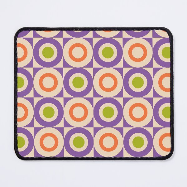Item preview, 70s Retro Vintage Style Geometric Design Orange Lavender and Green designed and sold by tonymagnerart.
