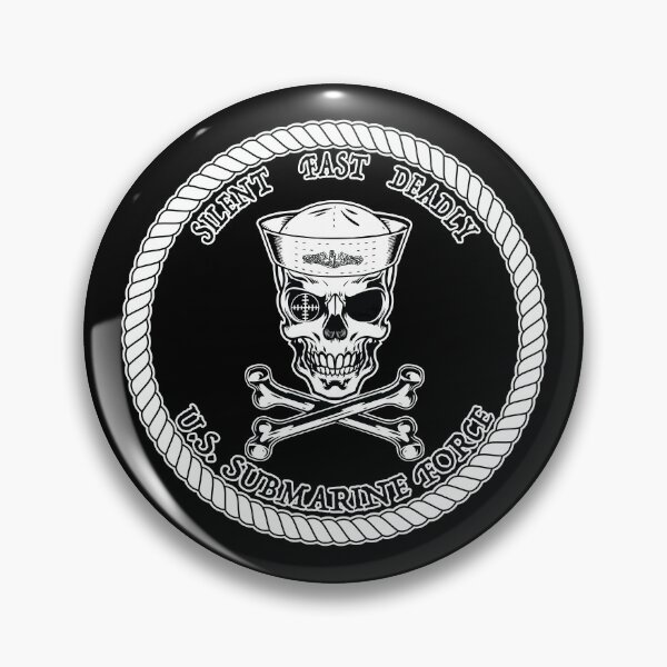 Item preview, U.S. Submarine Force Silent Fast Skull Crossbones Sailor  designed and sold by MadMando.