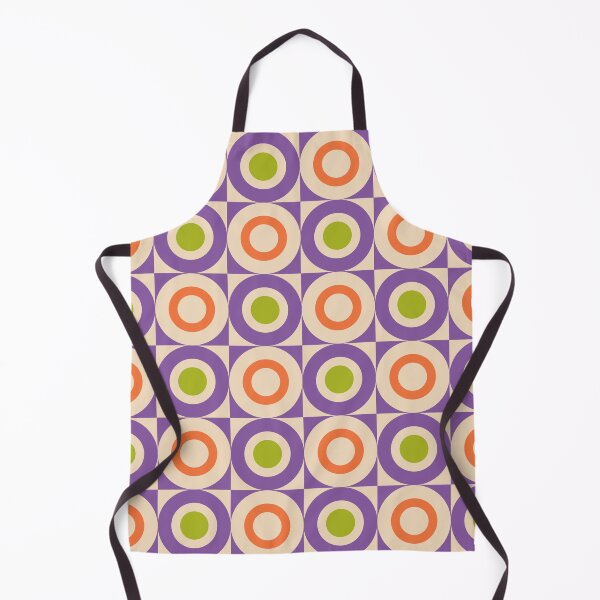 Item preview, 70s Retro Vintage Style Geometric Design Orange Lavender and Green designed and sold by tonymagnerart.
