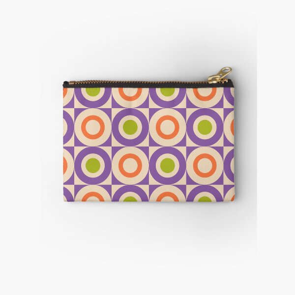 Item preview, 70s Retro Vintage Style Geometric Design Orange Lavender and Green designed and sold by tonymagnerart.