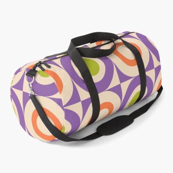 Item preview, 70s Retro Vintage Style Geometric Design Orange Lavender and Green designed and sold by tonymagnerart.