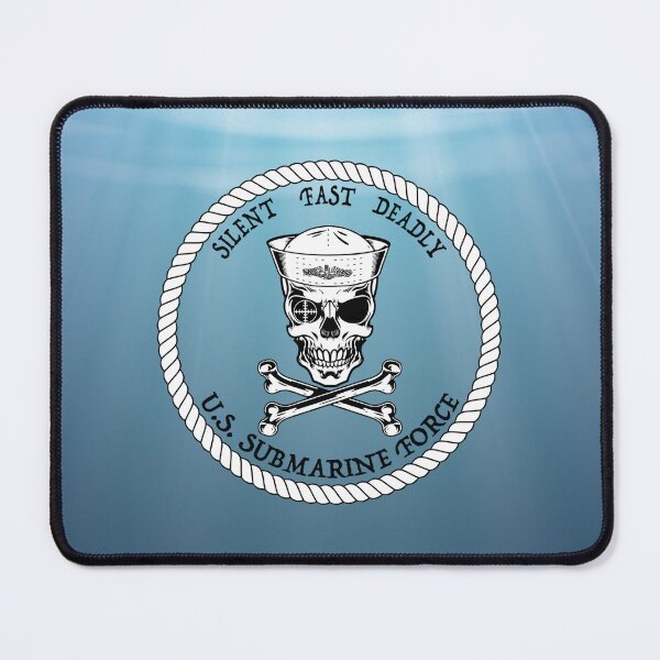 Item preview, U.S. Submarine Force Silent Fast Skull Crossbones Sailor designed and sold by MadMando.