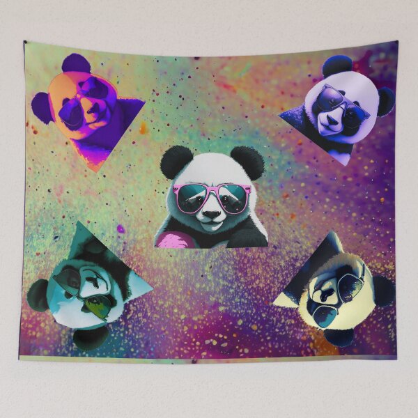 Item preview, Psychedelic panda gang designed and sold by SnapMood.