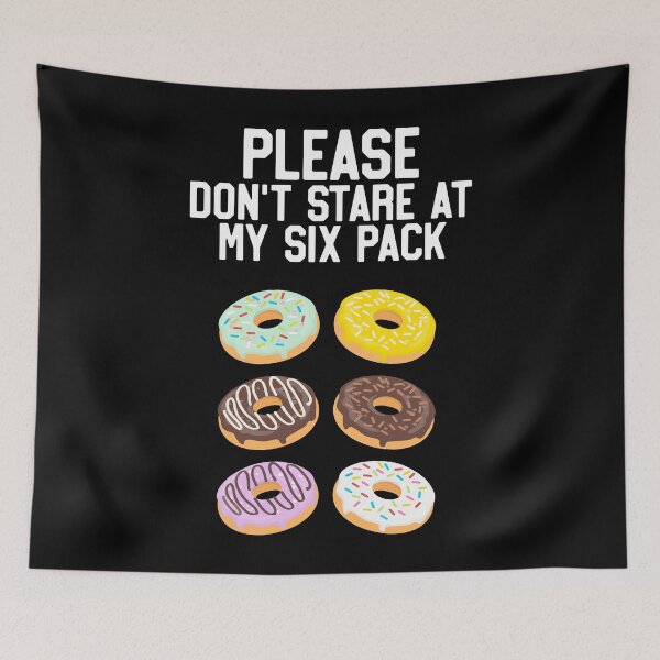 Item preview, Please Don't Stare Donuts Abs Six Pack, Funny Workout T-Shirt designed and sold by 14thFloor.