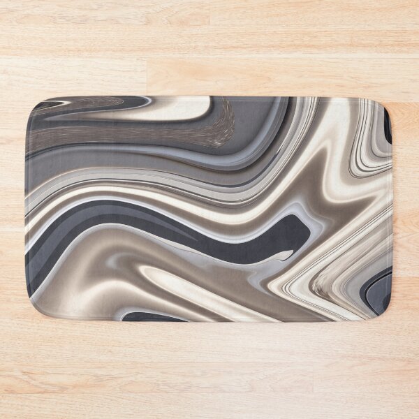 Item preview, Retro silver liquid paint marble pattern designed and sold by 1Celery.